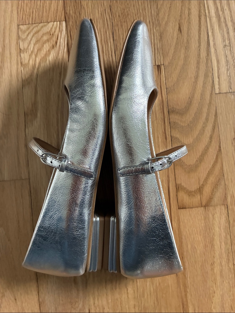 Franco Sarto Tinsley Silver Mary Jane Flats - Picture 3 of 8